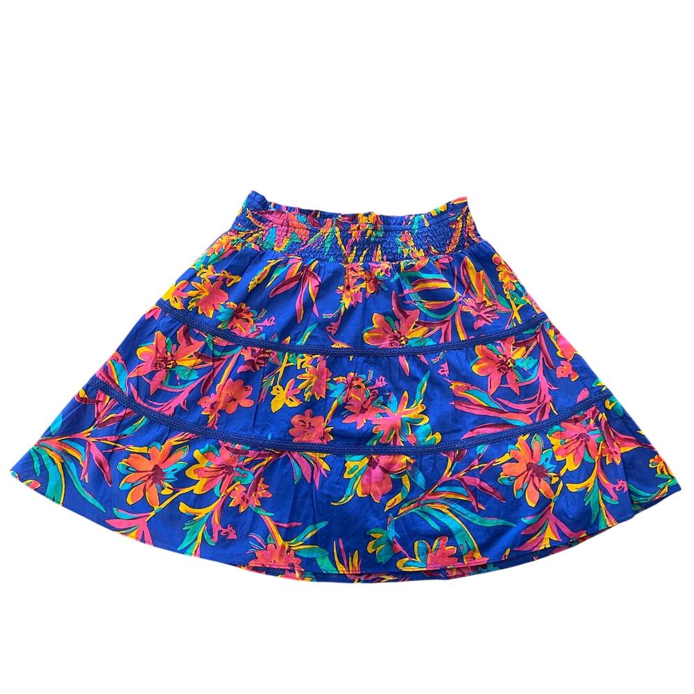 NWT J Crew Skirt Size S Colorful Floral A Line Business Casual All Cotton Lined